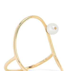 Anissa Kermiche Oval 14 Karat Gold Pearl Ring