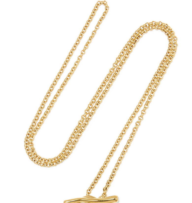 Charlotte Chesnais Turtle Gold Vermeil And Silver Necklace