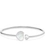 Chopard Happy Hearts 18 Karat White Gold Diamond And Mother Of Pearl Cuff